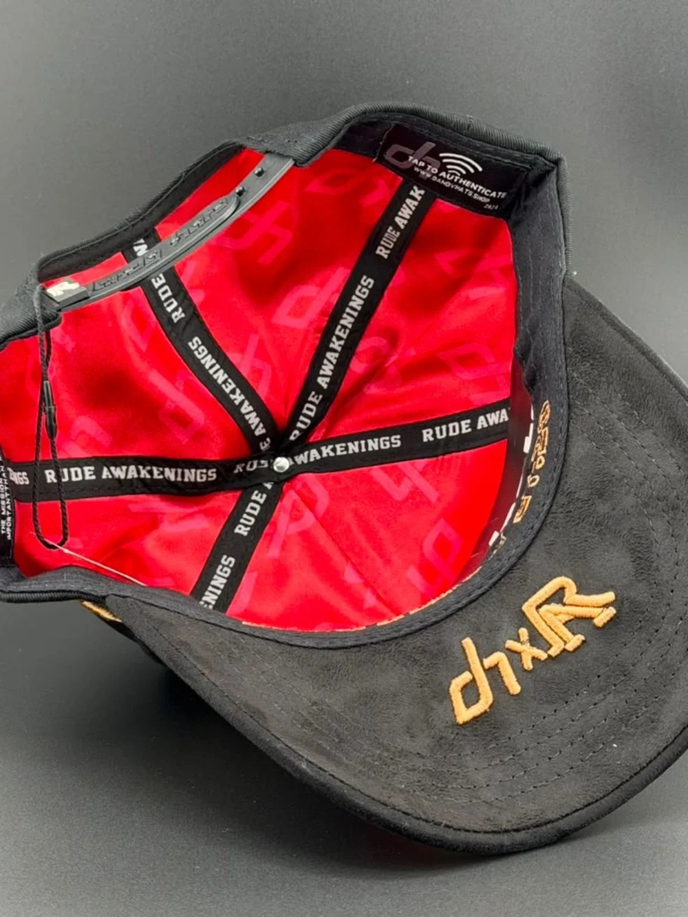 Black Embroidered Jesus Snapback Hat with Red Accent